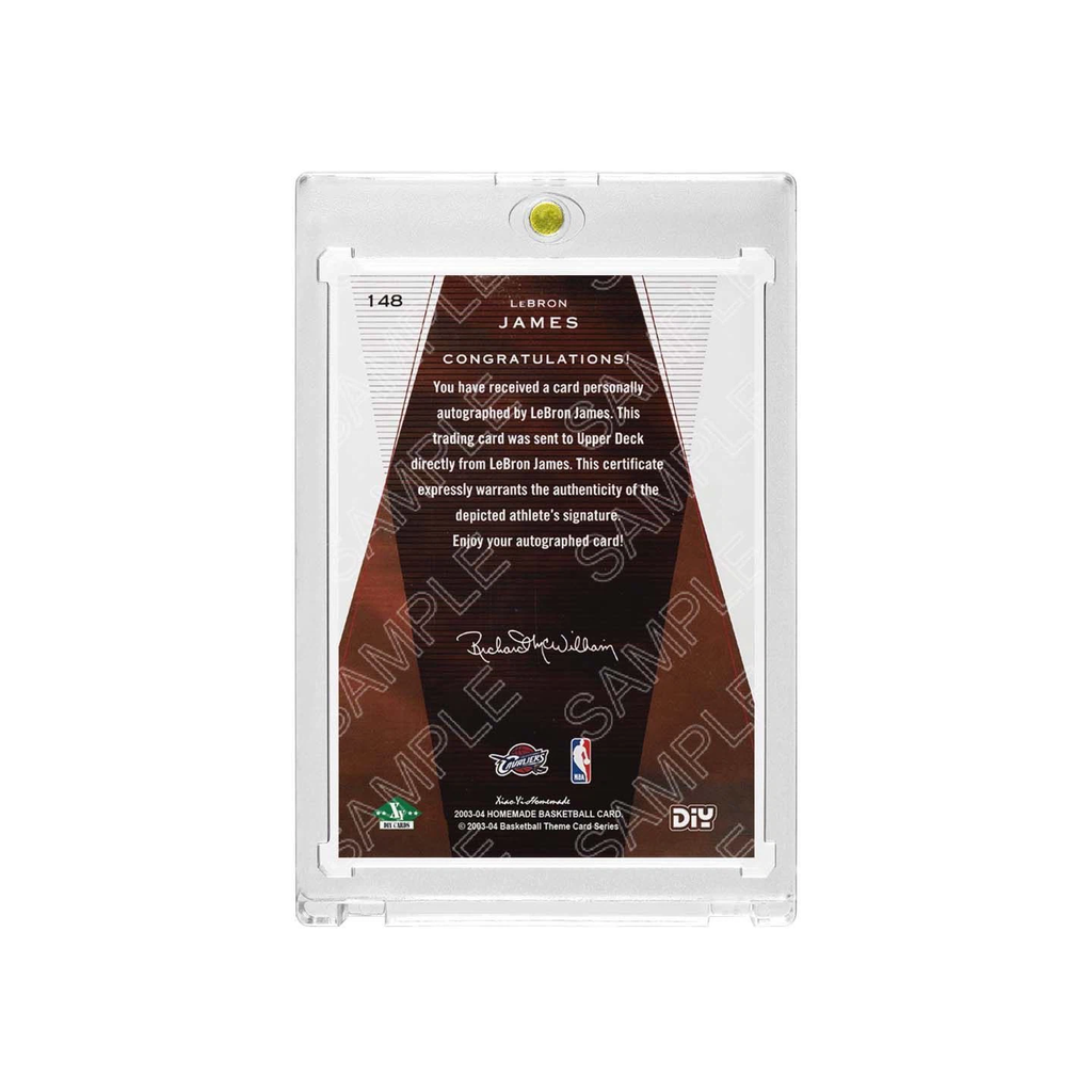 Cavaliers LeBron James Rookie Authentics Basketball Card with Display Case