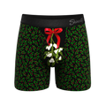 The Kiss Me There | Mistletoe Ball Hammock® Magnum Big Pouch Underwear - holiday-decor